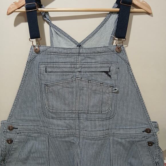 Duluth Rootstock Gardening Overalls Womens Large 31 Striped Utility Workwear - Picture 3 of 10
